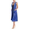 imageHybrid ampamp Company Womens Casual Sleeveless Open Front Drape Cardigan KSKW31130 COBALT BLU Xlarge