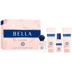 imageHybrid ampamp Company Bella Pour Femme 4Piece Gift Set for Women 50ml Perfume Body Lotion Mist Shower GelBella Pour Femme