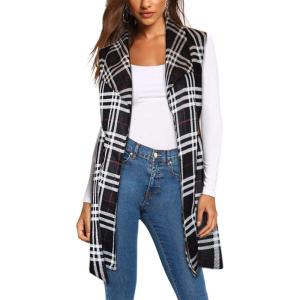 imageHybrid ampamp Company Womens Vest Jacket Cardigan Blazer with self Fabric Belt KJK1142 181363 WINEBLACK L