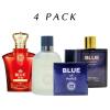 imageHybrid ampamp Company Mens 4 Pcs Classsic Scent Spray Eau De Toilette SprayBLUE DE PARIS BLUE FOR MEN BLU POUR HOMME Blue Sky