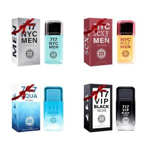 imageHybrid ampamp Company Mens 4 Pcs Classsic Scent Spray Eau De Toilette Spray717 AQUA 717 SEXYMEN 717 VIP BLACK NOIR 717 NYCMEN