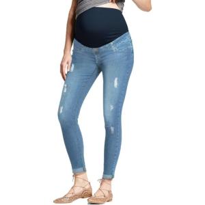 imageHybrid ampamp Company Stylish and Comfortable Women Super Stretchy Maternity JeansLight Wash3