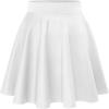 imageHybrid ampamp Company Women Basic Versatile Skirts Stretchy Flared Mini Skater SkirtWhite