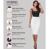 imageHybrid ampamp Company Womens Pencil Skirt Premium Nylon Ponte Stretch Office Made in The USA Below KneeKsk45006white
