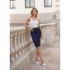 imageHybrid ampamp Company Womens Pencil Skirt Premium Nylon Ponte Stretch Office Made in The USA Below KneeNavy