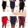 imageHybrid ampamp Company Womens Premium Nylon Ponte Stretch High Waist Pencil Suit Skirt Below Knee1073tbeigeKhak