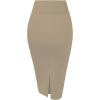 imageHybrid ampamp Company Womens Premium Nylon Ponte Stretch High Waist Pencil Suit Skirt Below Knee1073tbeigeKhak