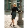 imageHybrid ampamp Company Womens Premium Nylon Ponte Stretch High Waist Pencil Suit Skirt Below Knee1073thuntergreen