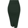 imageHybrid ampamp Company Womens Premium Nylon Ponte Stretch High Waist Pencil Suit Skirt Below Knee1073thuntergreen
