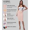 imageHybrid ampamp Company Womens Premium Nylon Ponte Stretch High Waist Pencil Suit Skirt Below Knee1073tpeach
