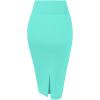 imageHybrid ampamp Company Womens Premium Nylon Ponte Stretch High Waist Pencil Suit Skirt Below KneeLight Green