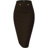 imageHybrid ampamp Company Womens Pencil Skirt Premium Nylon Ponte Stretch Office Made in The USA Below KneeBrown