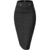 imageHybrid ampamp Company Womens Pencil Skirt Premium Nylon Ponte Stretch Office Made in The USA Below KneeCharcoal