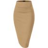 imageHybrid ampamp Company Womens Premium Nylon Ponte Stretch High Waist Pencil Suit Skirt Below Knee1073tnude