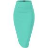 imageHybrid ampamp Company Womens Premium Nylon Ponte Stretch High Waist Pencil Suit Skirt Below KneeLight Green