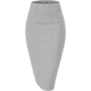imageHybrid ampamp Company Womens Premium Nylon Ponte Stretch High Waist Pencil Suit Skirt Below Knee1073theather Gr