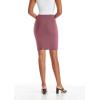 imageHybrid ampamp Company Womens Pencil Skirt Premium Ponte Basic Solid Stretch Above Knee Side SlitKsk450121073tdark Rose