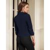 imageHybrid ampamp Company Women Super Comfy Ponte Office BlazerPremium Pontynavy