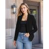 imageHybrid ampamp Company Womens Casual Work Office Blazer Open Front Heavy Ponti Shawl Collar Long Sleeve JacketBlack9789