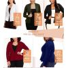 imageHybrid ampamp Company Womens Casual Work Office Elegant Open Front Premium Nylon Blazer JacketJk1135black