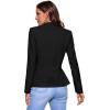 imageHybrid ampamp Company Womens Casual Work Office Elegant Open Front Premium Nylon Blazer JacketJk1135black