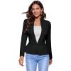 imageHybrid ampamp Company Womens Casual Work Office Elegant Open Front Premium Nylon Blazer JacketJk1135black