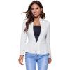 imageHybrid ampamp Company Womens Casual Work Office Elegant Open Front Premium Nylon Blazer JacketJk1135ivory