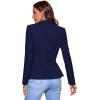 imageHybrid ampamp Company Womens Casual Work Office Elegant Open Front Premium Nylon Blazer JacketJk1135navy