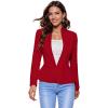 imageHybrid ampamp Company Womens Casual Work Office Elegant Open Front Premium Nylon Blazer JacketJk1135red