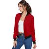 imageHybrid ampamp Company Womens Fashion Color Casual Office Comfy Zip Up Bomber Jacket Made in USA8750red