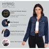 imageHybrid ampamp Company Womens Long Sleeve Denim Jackets Basic Button Down Jean Jacket with PocketsJk22880indigo