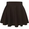 imageHybrid ampamp Company Womens Stretch Super Short Flared Casual Nylon Ponte Mini Skate SkirtBrown