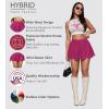imageHybrid ampamp Company Womens Stretch Super Short Flared Casual Nylon Ponte Mini Skate SkirtFuchsia