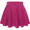 imageHybrid ampamp Company Womens Stretch Super Short Flared Casual Nylon Ponte Mini Skate SkirtFuchsia