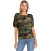 imageHybrid ampamp Company Womens Super Comfy Boat Neck Dolman Top Shirt10188camouflage