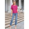 imageHybrid ampamp Company Womens Super Comfy Boat Neck Dolman Top ShirtFuchsia