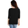 imageHybrid ampamp Company Womens Super Comfy Boat Neck Dolman Top ShirtLong Sleeveblack