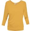 imageHybrid ampamp Company Womens Super Comfy Boat Neck Dolman Top ShirtLong Sleevegold