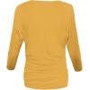 imageHybrid ampamp Company Womens Super Comfy Boat Neck Dolman Top ShirtLong Sleevegold