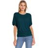 imageHybrid ampamp Company Womens Super Comfy Boat Neck Dolman Top ShirtTeal