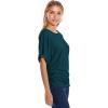 imageHybrid ampamp Company Womens Super Comfy Boat Neck Dolman Top ShirtTeal