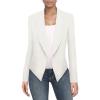 imageHybrid ampamp Company Womens Casual Work Office Blazer Open Front Heavy Ponti Shawl Collar Long Sleeve JacketIvory9789