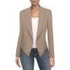 imageHybrid ampamp Company Womens Casual Work Office Blazer Open Front Heavy Ponti Shawl Collar Long Sleeve JacketKhaki9789