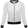 imageHybrid ampamp Company Womens Fashion Color Casual Office Comfy Zip Up Bomber Jacket Made in USA1139offwhite