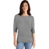 imageHybrid ampamp Company Womens Super Comfy Boat Neck Dolman Top ShirtLong Sleevehgrey