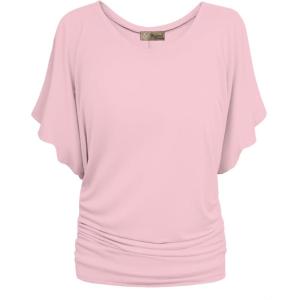 imageHybrid ampamp Company Womens Super Comfy Boat Neck Dolman Top ShirtBlush