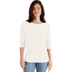 imageHybrid ampamp Company Womens Super Comfy Boat Neck Dolman Top ShirtLong Sleeveivory