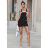 imageHybrid ampamp Company Women Denim Shorts Rompers Sleeveless Adjustable Strap Overalls Cross Back JumpsuitShv156998black