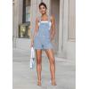 imageHybrid ampamp Company Women Denim Shorts Rompers Sleeveless Adjustable Strap Overalls Cross Back JumpsuitShv156998light Wash