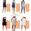 imageHybrid ampamp Company Women Denim Shorts Rompers Sleeveless Adjustable Strap Overalls Cross Back JumpsuitShv156998light Wash